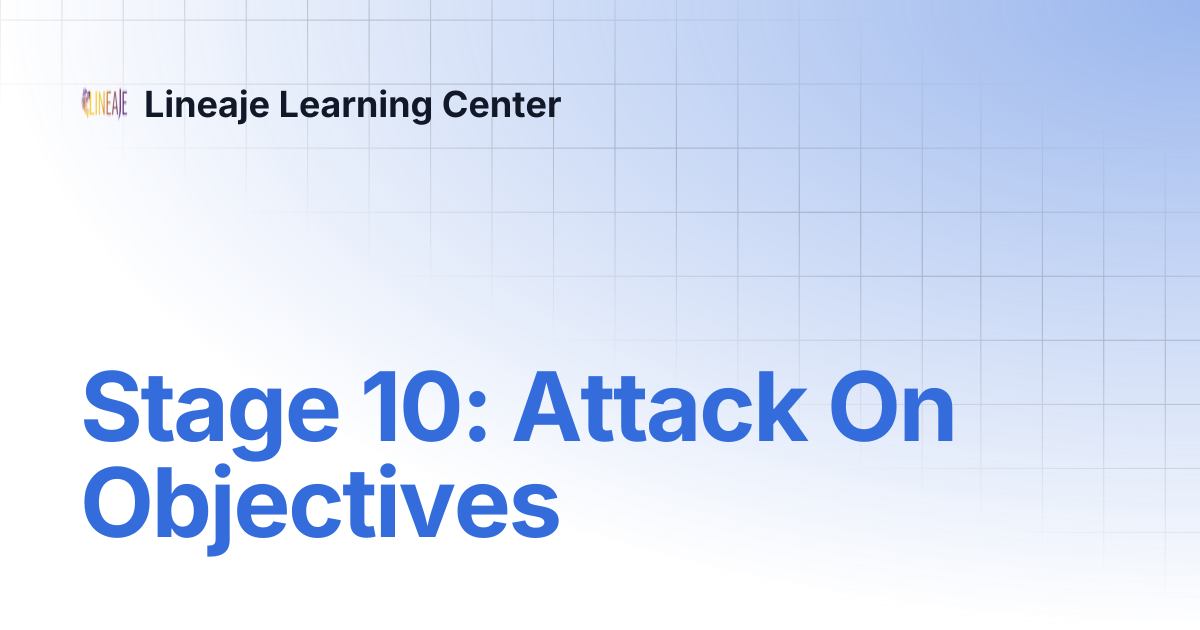Stage 10: Attack On Objectives | Lineaje AI Kill Chain | Lineaje ...