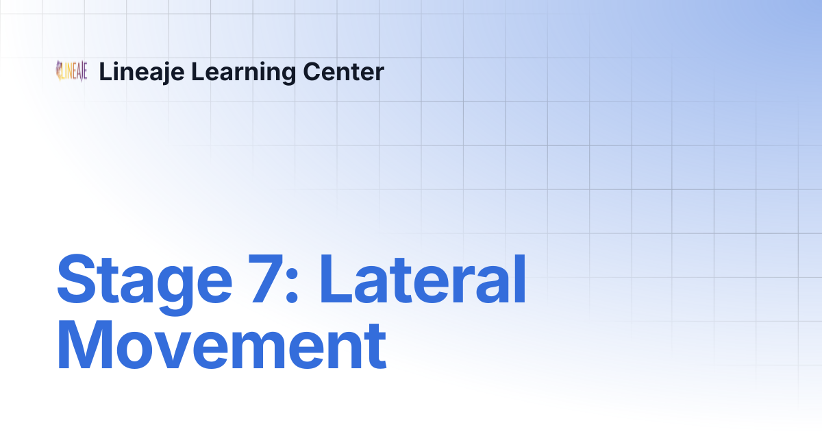 Stage 7: Lateral Movement | Lineaje AI Kill Chain | Lineaje Learning Center