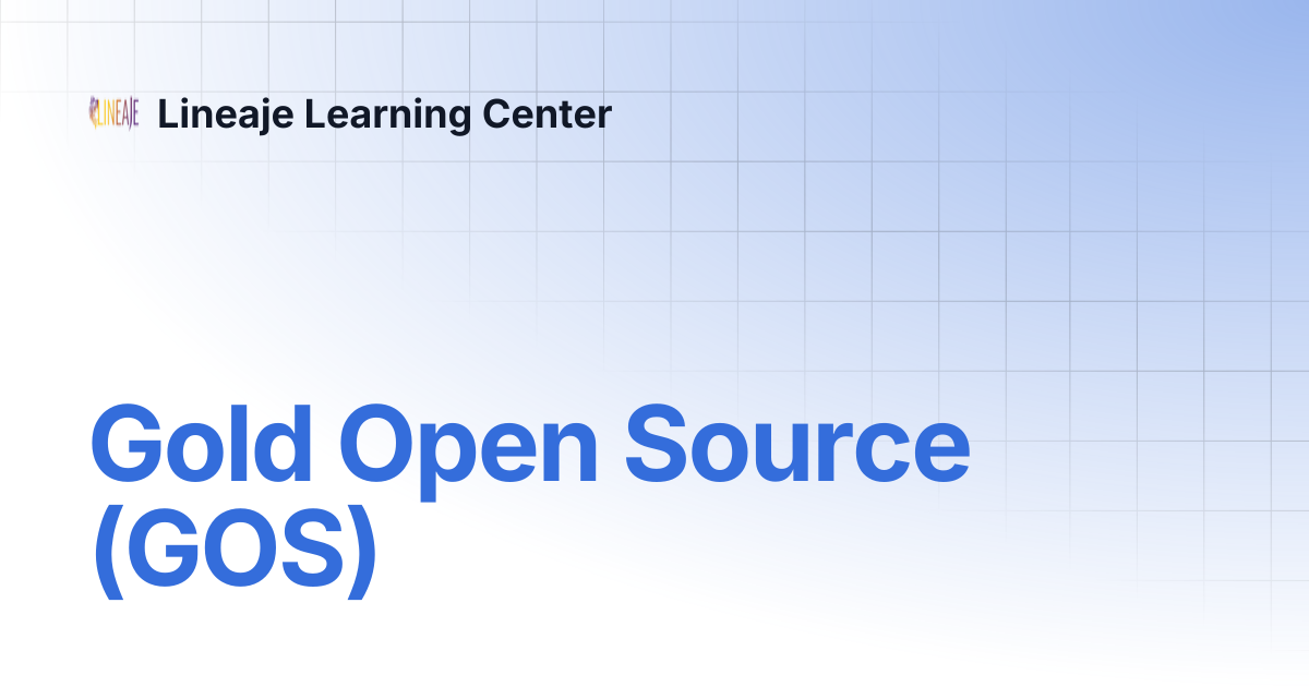 Gold Open Source (GOS) | Lineaje Learning Center